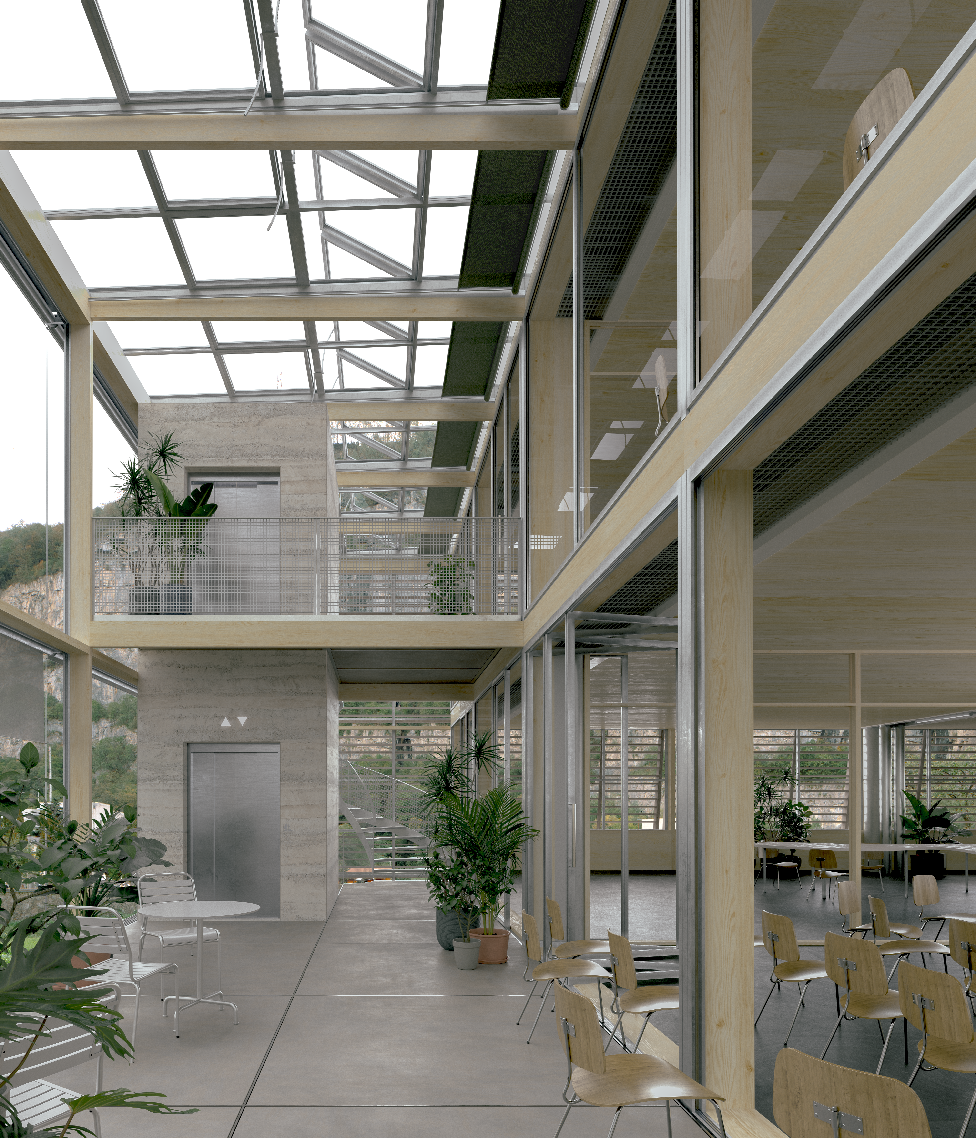 1435 mm — atrium intérieur