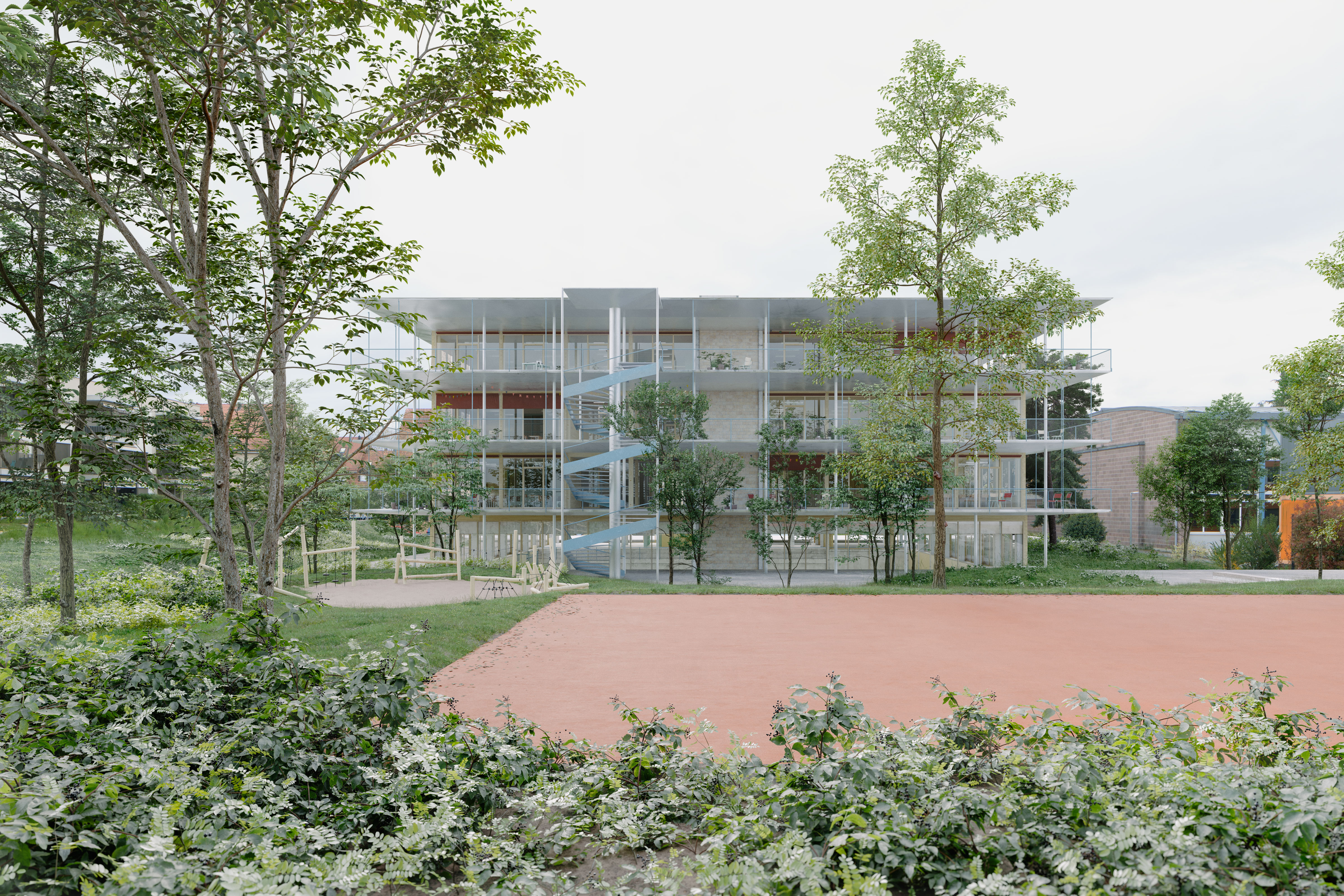 Komorebi — façade côté parc